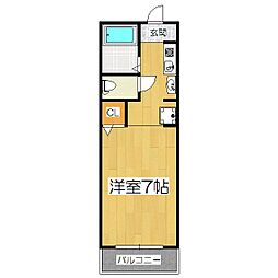 インサイトコート山科 1Kの間取図画像