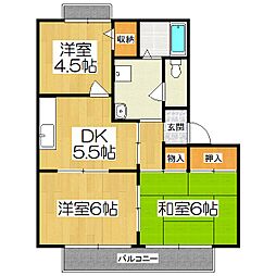 ファミールTCアクトワン 3DKの間取図画像
