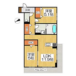仮)D-room勝部3丁目新築工事 2LDKの間取図画像