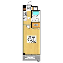 四ノ宮コート 1Kの間取図画像