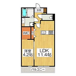 Cocowa Le Hal 1LDKの間取図画像