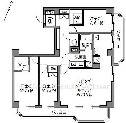 間取り シーアイマンション駒場A棟 13階/-