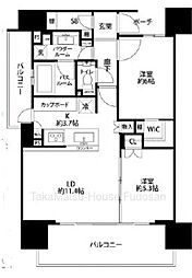 シティハウス中目黒テラス 2LDKの間取図画像