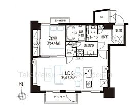 日神パレステージ西麻布 1LDKの間取図画像