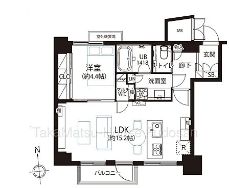 1LDK＋マルチWIC付き