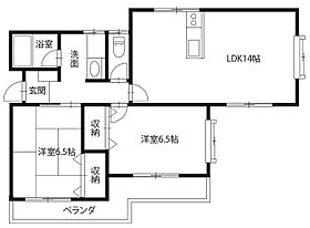 第2コーポ松橋  ｜ 徳島県阿南市日開野町宮原（賃貸マンション2LDK・1階・61.72㎡） その2