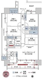 グランフォセット平中央公園2 4LDKの間取図画像