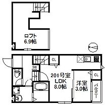 Adelina小郡駅前 201 ｜ 福岡県小郡市小板井362-1（賃貸アパート1LDK・2階・32.20㎡） その2