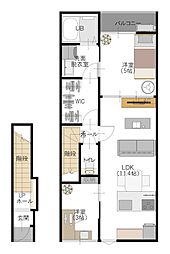 L-bloom東櫛原 2LDKの間取図画像