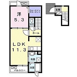 グラッドコート 1LDKの間取図画像