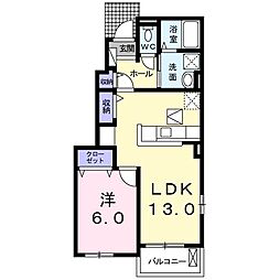 ブランミュール筑前2番館 1LDKの間取図画像
