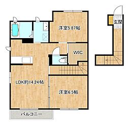 メゾンドアンリミール2B 2LDKの間取図画像