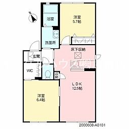 メゾンドリーム3 2LDKの間取図画像