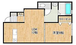 モンヴィラージュ鳥栖 1LDKの間取図画像