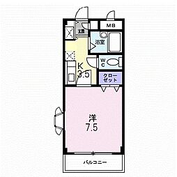 フロンテージ 1Kの間取図画像