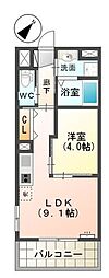 サンパティア基山 1LDKの間取図画像