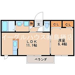 メゾンドリーム 1LDKの間取図画像