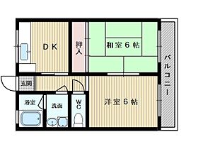 上田マンション 202 ｜ 大阪府大阪市東淀川区豊里6丁目21-12（賃貸マンション2DK・2階・40.00㎡） その2