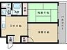 間取り：2DKのお部屋です