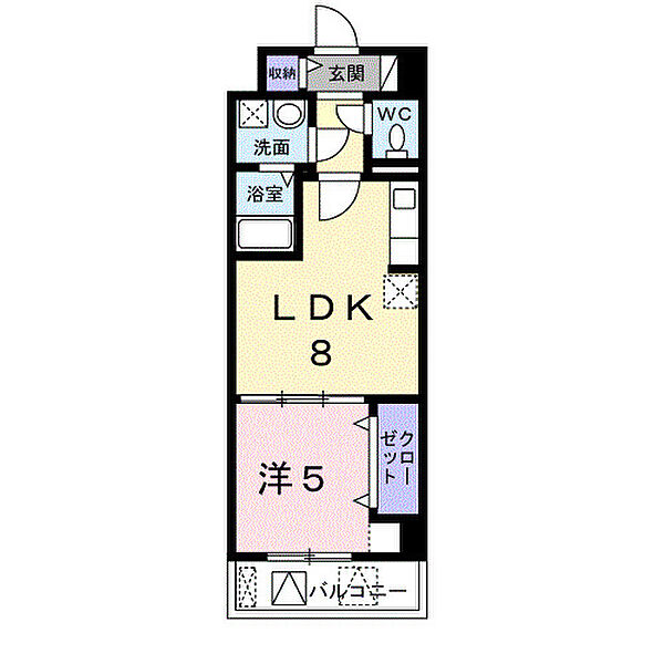 百舌鳥梅町3丁マンション 408｜大阪府堺市北区百舌鳥梅町3丁(賃貸マンション1LDK・4階・35.19㎡)の写真 その2