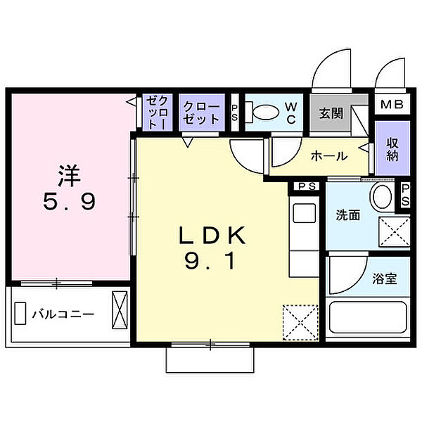 Ｇｏｏｄ　Ｌｉｆｅ 302｜大阪府八尾市小阪合町4丁目(賃貸アパート1LDK・3階・38.78㎡)の写真 その2