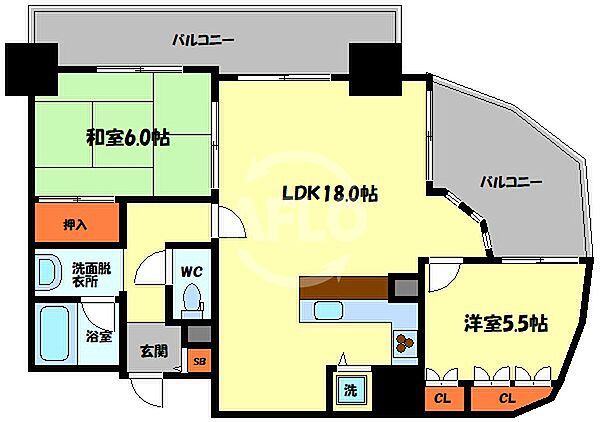 画像2:住之江フタバビル　間取り