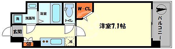 画像2:ミラージュパレス難波幸町　間取り