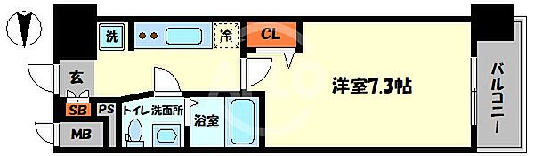 エグゼ難波WESTリバー ｜大阪府大阪市浪速区木津川1丁目(賃貸マンション1K・2階・23.46㎡)の写真 その2