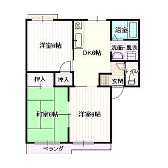 長野県長野市大字稲葉(賃貸アパート3DK・2階・52.05㎡)の写真 その3