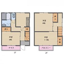 長野県長野市大字西和田1丁目（賃貸テラスハウス3K・2階・69.42㎡） その2