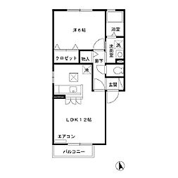 JR信越本線 長野駅 徒歩16分の賃貸アパート 1階1LDKの間取り