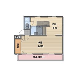 長野電鉄長野線 権堂駅 徒歩9分の賃貸マンション 1階ワンルームの間取り