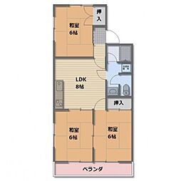 メゾンエトワール 3LDKの間取図画像