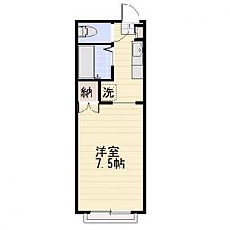 長野電鉄長野線 本郷駅 徒歩1分の賃貸マンション 3階1Kの間取り