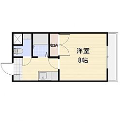 長野電鉄長野線 本郷駅 徒歩7分の賃貸マンション 3階1Kの間取り