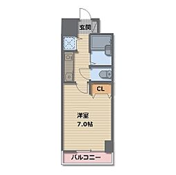 長野電鉄長野線 権堂駅 徒歩3分の賃貸マンション 5階1Kの間取り