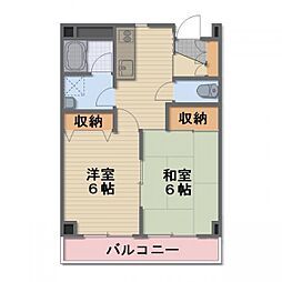 ハイツ蓮池 2Kの間取図画像