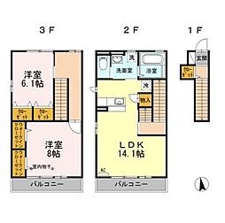 カサ・デ・サチ3 2LDKの間取図画像