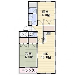シャンティ・モア 2LDKの間取図画像