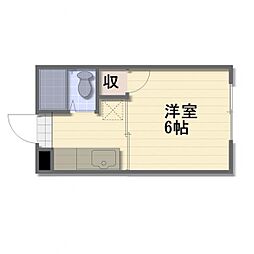 ハウスバイン 1Kの間取図画像