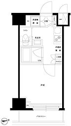 ルーブル羽田西 1Kの間取図画像