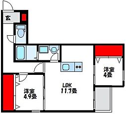 間取図画像 2LDK