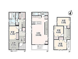 物件画像 大和市西鶴間3丁目1　新築戸建　全4棟　3号棟