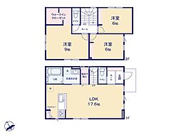 町田市忠生4丁目　新築未入居戸建　全3棟　B号棟 3LDKの間取り