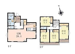 町田市野津田町　中古戸建 4LDKの間取り