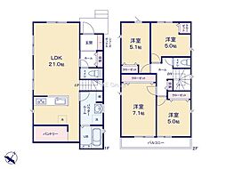 相模原市南区若松6丁目 新築戸建 全3棟 3号棟