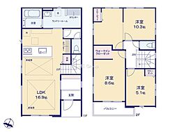 茅ヶ崎市東海岸北5丁目6期 新築戸建 全3棟 1号棟