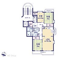グリーンヒル貝取1-34-1号棟 3LDKの間取図画像