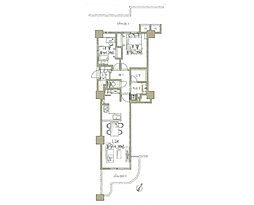東急ドエルサウスフロントタワー町田ウイング 2LDKの間取図画像