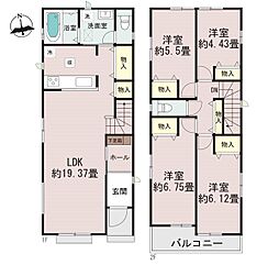大和市西鶴間6丁目 新築戸建 全3棟 C号棟